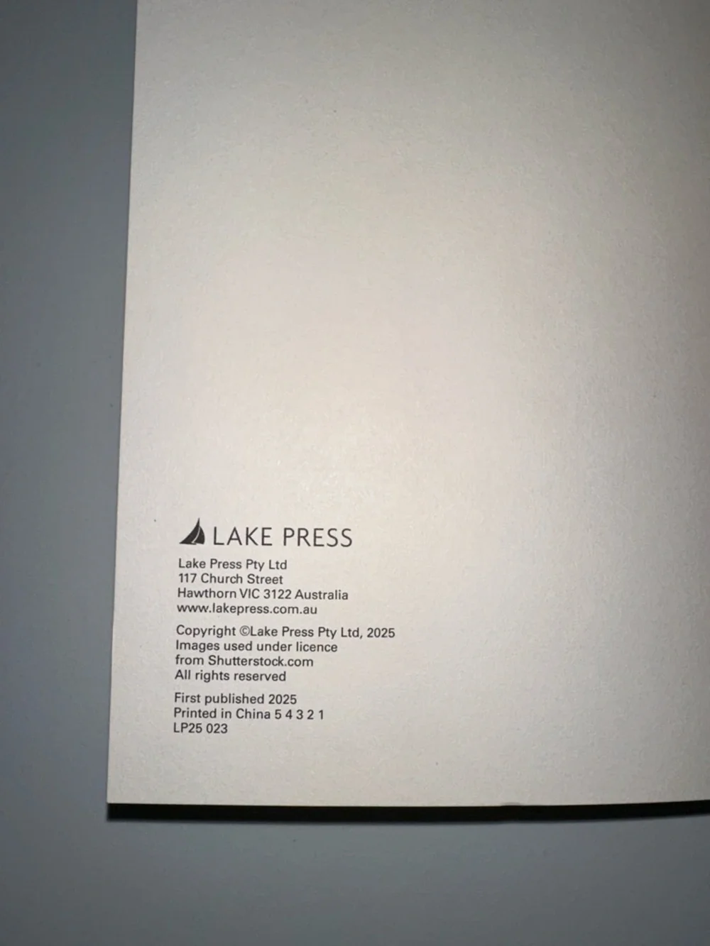 Lake Press Hard Cover Vintage Postage Stamp Print Textured Indented Journal